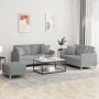 Sofagarnitur mit Kissen 3-teilig aus hellgrauem Stoff von , Sofas - Ref: Foro24-3202110, Preis: 510,51 €, Rabatt: %