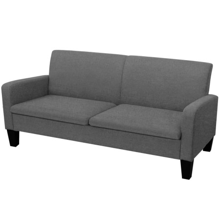 Sofá de 3 plazas 180x65x76 cm gris oscuro en Sofás | Comprar online en Foru.es