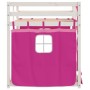 Litera con cortinas madera maciza de pino rosa 90x200 cm de , Camas y somieres - Ref: Foro24-3283933, Precio: 173,74 €, Descu...