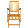 Silla de jardín con reposapiés y mesita madera maciza de acacia de , Tumbonas - Ref: Foro24-3120440, Precio: 262,28 €, Descue...