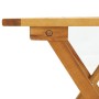 Silla de jardín con reposapiés y mesita madera maciza de acacia de , Tumbonas - Ref: Foro24-3120440, Precio: 262,28 €, Descue...