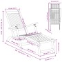 Silla de jardín con reposapiés y mesita madera maciza de acacia de , Tumbonas - Ref: Foro24-3120440, Precio: 262,28 €, Descue...