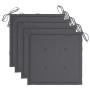 Sillas de jardín con cojines 4 uds madera maciza de acacia gris de , Sillas de jardín - Ref: Foro24-3061222, Precio: 282,15 €...