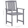 Sillas de jardín con cojines 4 uds madera maciza de acacia gris de , Sillas de jardín - Ref: Foro24-3061234, Precio: 284,05 €...
