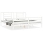 Estructura cama de matrimonio con cabecero madera maciza blanco de vidaXL, Camas y somieres - Ref: Foro24-3194717, Precio: 15...