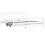 Estructura cama de matrimonio con cabecero madera maciza blanco de vidaXL, Camas y somieres - Ref: Foro24-3194717, Precio: 15...
