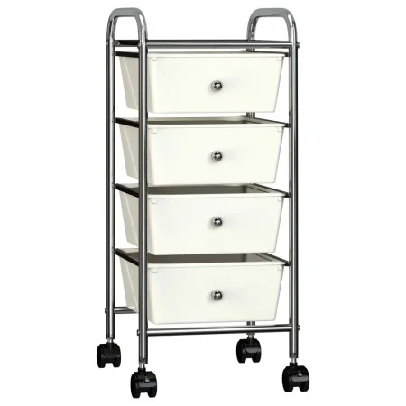 Portable storage cart with 4 white plastic drawers by vidaXL, Cargo forklifts - Ref: Foro24-320399, Price: 54,44 €, Discount: %