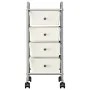 Portable storage cart with 4 white plastic drawers by vidaXL, Cargo forklifts - Ref: Foro24-320399, Price: 54,44 €, Discount: %