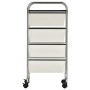 Carrito de almacenaje portátil 4 cajones plástico blanco de vidaXL, Carretillas de carga - Ref: Foro24-320399, Precio: 55,43 ...