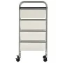 Portable storage cart with 4 white plastic drawers by vidaXL, Cargo forklifts - Ref: Foro24-320399, Price: 54,44 €, Discount: %