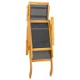 Silla de jardín con reposapiés y mesa madera acacia y textilene de , Tumbonas - Ref: Foro24-3120442, Precio: 136,58 €, Descue...