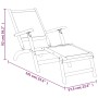 Silla de jardín con reposapiés y mesa madera acacia y textilene de , Tumbonas - Ref: Foro24-3120442, Precio: 136,58 €, Descue...