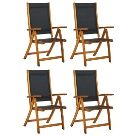 Sillas de jardín plegables 4 uds madera maciza acacia textileno de , Sillas de jardín - Ref: Foro24-3120454, Precio: 312,98 €...