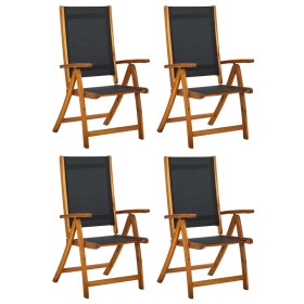 Sillas de jardín plegables 4 uds madera maciza acacia textileno de , Sillas de jardín - Ref: Foro24-3120454, Precio: 332,80 €...