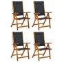 Sillas de jardín plegables 4 uds madera maciza acacia textileno de , Sillas de jardín - Ref: Foro24-3120454, Precio: 332,80 €...
