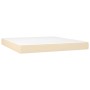Cama box spring con colchón y LED tela crema 180x200 cm de , Camas y somieres - Ref: Foro24-3133578, Precio: 585,35 €, Descue...