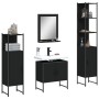 Juego de muebles de baño 4 piezas madera de ingeniería negro de , Muebles de baño - Ref: Foro24-3214354, Precio: 217,33 €, De...