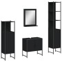 Juego de muebles de baño 4 piezas madera de ingeniería negro de , Muebles de baño - Ref: Foro24-3214354, Precio: 217,33 €, De...