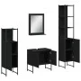 Juego de muebles de baño 4 piezas madera de ingeniería negro de , Muebles de baño - Ref: Foro24-3214354, Precio: 217,44 €, De...