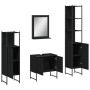Juego de muebles de baño 4 piezas madera de ingeniería negro de , Muebles de baño - Ref: Foro24-3214354, Precio: 217,33 €, De...