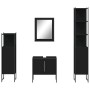 Juego de muebles de baño 4 piezas madera de ingeniería negro de , Muebles de baño - Ref: Foro24-3214354, Precio: 217,33 €, De...