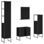 Juego de muebles de baño 4 piezas madera de ingeniería negro de , Muebles de baño - Ref: Foro24-3214354, Precio: 217,44 €, De...