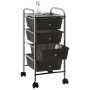 Carrito de almacenaje portátil 4 cajones plástico negro de vidaXL, Carretillas de carga - Ref: Foro24-320398, Precio: 56,86 €...