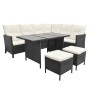 Set de muebles de jardín 4 pzas y cojines ratán sintético negro de , Conjuntos de jardín - Ref: Foro24-43106, Precio: 587,64 ...