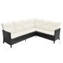 Set de muebles de jardín 4 pzas y cojines ratán sintético negro de , Conjuntos de jardín - Ref: Foro24-43106, Precio: 587,64 ...