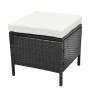 Set de muebles de jardín 4 pzas y cojines ratán sintético negro de , Conjuntos de jardín - Ref: Foro24-43106, Precio: 587,64 ...