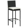 Taburetes altos de jardín cojines 4 uds ratán sintético negro de , Sillas de jardín - Ref: Foro24-316670, Precio: 326,82 €, D...