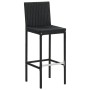 Taburetes altos de jardín cojines 4 uds ratán sintético negro de , Sillas de jardín - Ref: Foro24-316670, Precio: 326,82 €, D...