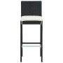 Taburetes altos de jardín cojines 4 uds ratán sintético negro de , Sillas de jardín - Ref: Foro24-316670, Precio: 326,82 €, D...