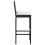 Taburetes altos de jardín cojines 4 uds ratán sintético negro de , Sillas de jardín - Ref: Foro24-316670, Precio: 326,82 €, D...