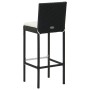 Taburetes altos de jardín cojines 4 uds ratán sintético negro de , Sillas de jardín - Ref: Foro24-316670, Precio: 326,82 €, D...