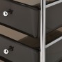 Carrito de almacenaje portátil 4 cajones plástico negro de vidaXL, Carretillas de carga - Ref: Foro24-320398, Precio: 56,86 €...