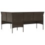 Sofá en forma de L con cojines ratán sintético marrón de , Sofás de exterior - Ref: Foro24-318586, Precio: 200,65 €, Descuent...