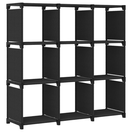 Estantería de 9 cubos de tela negro 103x30x107,5 cm en Librerías y estanterías | Comprar online en Foru.es