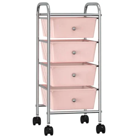 Portable storage cart with 4 pink plastic drawers by vidaXL, Cargo forklifts - Ref: Foro24-320400, Price: 52,50 €, Discount: %