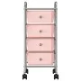 Portable storage cart with 4 pink plastic drawers by vidaXL, Cargo forklifts - Ref: Foro24-320400, Price: 52,50 €, Discount: %