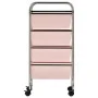 Portable storage cart with 4 pink plastic drawers by vidaXL, Cargo forklifts - Ref: Foro24-320400, Price: 52,50 €, Discount: %