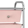 Portable storage cart with 4 pink plastic drawers by vidaXL, Cargo forklifts - Ref: Foro24-320400, Price: 52,50 €, Discount: %