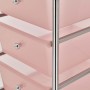 Carrito de almacenaje portátil 4 cajones plástico rosa de vidaXL, Carretillas de carga - Ref: Foro24-320400, Precio: 53,29 €,...