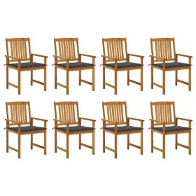Sillas de jardín con cojines 8 uds madera maciza de acacia de , Sillas de jardín - Ref: Foro24-3078166, Precio: 630,40 €, Des...