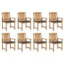 Sillas de jardín con cojines 8 uds madera maciza de acacia de , Sillas de jardín - Ref: Foro24-3078166, Precio: 654,90 €, Des...