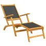 Garden chairs with footrest and textilene acacia wood table by , Loungers - Ref: Foro24-3120443, Price: 218,78 €, Discount: %