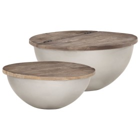 Set mesas de centro 2 uds forma de cuenco madera maciza mango de , Mesas de centro - Ref: Foro24-286561, Precio: 241,73 €, De...