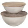 Set mesas de centro 2 uds forma de cuenco madera maciza mango de , Mesas de centro - Ref: Foro24-286561, Precio: 241,73 €, De...