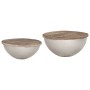 Set mesas de centro 2 uds forma de cuenco madera maciza mango de , Mesas de centro - Ref: Foro24-286561, Precio: 241,73 €, De...