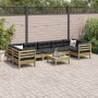 Set de sofás jardín 8 pzas con cojines madera pino impregnada de , Conjuntos de jardín - Ref: Foro24-3299341, Precio: 683,69 ...